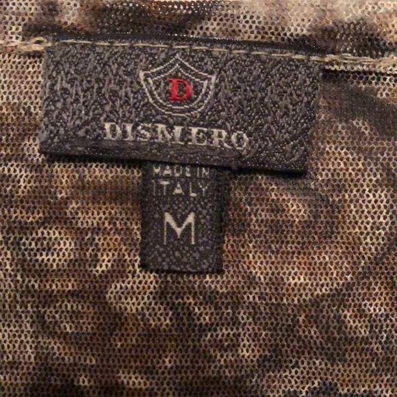 Dismero Sheer sleeves and shoulders stretchy long sleeved damask print top - Picture 6 of 9